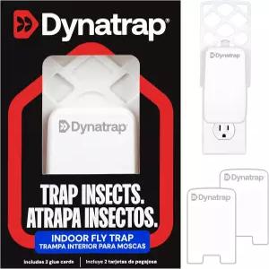 파리 초파리 나방 날벌레 및 기타 위한 다이나트랩 DT3007W 실내 플러그인 흰색 장치 1개 카드 2개