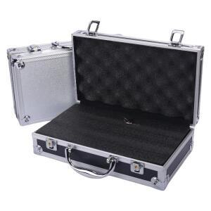 휴대용 알루미늄 공구 상자 실버 금속 안전 장비 케이스, 손잡이가 있는 보관 다양한 사양