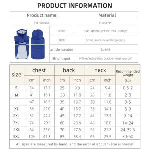 대형 개 비옷 코기 망토 스타일 강아지 방수 반사 애완 동물 후드