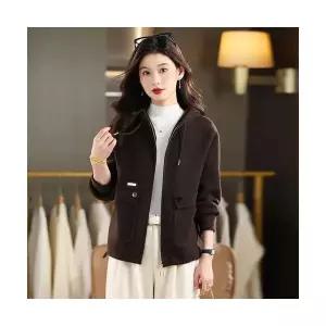 EAMT 여성 후드 모직 봄 가을 겨울 니트 카디건 아우터 YJ3