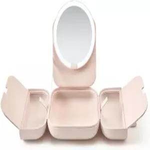5단계 밝기와 3가지 색상의 LED 거울이 있는 AMIRO M2 Cude 여행용 메이크업 가방 휴대용 아티스트 정리함
