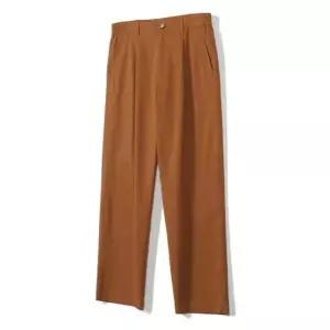 [노티그] 원턱 루즈핏 코튼혼방 스판 팬츠 브라운_OKG3PTLP102W1
