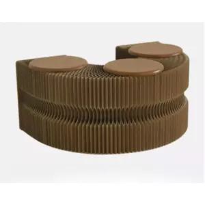 골판지의자 종이 벤치 크래프트 스툴 체어 접이식 A. 크래프트 30cm 100cm 2인용