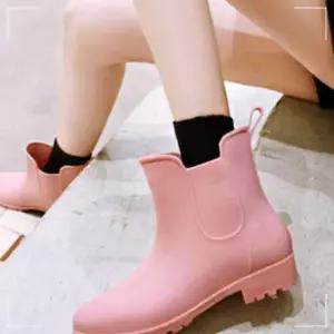 캐주얼 앵클 방수 패션 여성 숏 레인 부츠 장화 UW879E2B