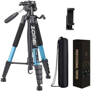 74인치 삼각대 스탠드 파랑 카메라 사진 촬영에 세트 스코프용 및 웹캠 휴대폰 완전 스포팅 호환