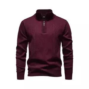 EAMT 남성 하이넥 반집업 니트 빅사이즈 캐주얼 YJ1