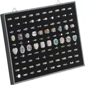 100 슬롯 링 홀더 정리함 벽걸이 공급업체용 주얼리 디스플레이 트레이 귀걸이 커프링크 보관 접시 판매용