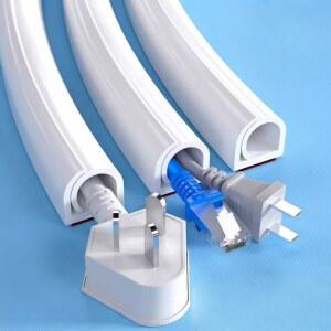 1개 와이어 코드 커버 페인트 가능한 관리 레이스웨이 TV 숨김기 케이블 벽걸이용