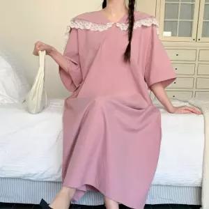 여자 러블리 레이스 빅카라 빅사이즈 포켓 롱원피스_4