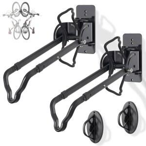 사이클링 딜 스위블 바이크 월 마운트 랙 - 휠 홀더가 있는 수직 조절식 접이식 자전거 주차 20~29인치 MTB 700C 로드 홈 차고 보관용