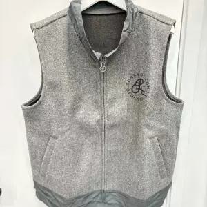 [크로커다일레이디]우븐 배색 스트링 밀링지 베스트