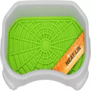 깔끔한 반려견 핥기 매트 개 고양이 강아지를 위한 불안과 지루함을 줄여주는 땅콩버터 슬로우 피더