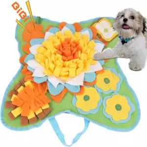 중소형견을 위한 맛있는 샘 스너플 매트 2/1 휴대용 인터랙티브 코 냄새 훈련용 스니핑 패드 지루함을 퍼즐