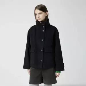 CC콜렉트 체크 하이넥 숏 코트 C254MSG001 350926