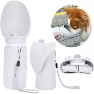 개 물병 접이식 휴대용 19온스 경량 식품 등급 개용 실리콘 산책 하이킹 야외 캠핑 로드 트립을 위한 애완