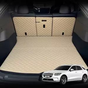 [콩심팥심]가죽 퀼팅 제네시스 GV70 등커버 트렁크매트 세트