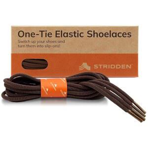 [미국배송] STRIDDEN 2켤레의 원타이 탄력 라운드 드레스 신발끈 에코 포지티브 스트레치 신발 끈으로 신발/부츠를 슬립온/노타이로 바꿉니다