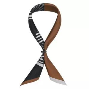 [노티그] 실크 100 정사각스카프 브라운_OKF1ACSC102W1