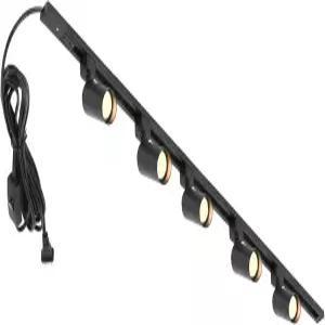 히글시이 플러그인 트랙 조명 전원 코드 39인치 레일 모던 키친 GU10 기구 천장 13피트 플러그 검은색 전구