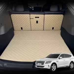 [콩심팥심]가죽 퀼팅 제네시스 GV80 등커버 트렁크매트 세트