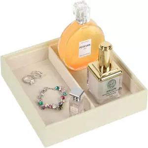 잭큐브 디자인 가죽 발렛 트레이 캐치올 스토리지 여성용 베니티 나이트스탠드 열쇠 휴대폰 주얼리