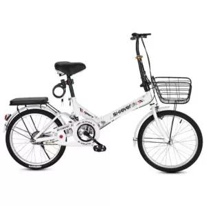 접이식자전거 바이크 미니 폴딩 미니벨로 A. 화이트단일스틸림 16 인치