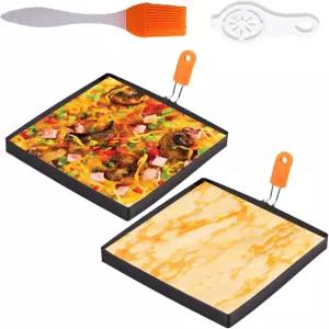 그리들용 대형 8인치 사각 오믈렛 링 논스틱 스테인리스 스틸 그리들 직사각형 달걀 팬케이크 몰드 실리콘