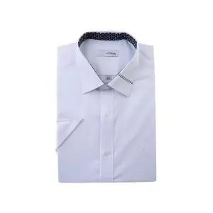 [하프클럽/듀퐁]  SE5MM21HS306SWH 25년SS  화이트 반팔 슬림핏셔츠