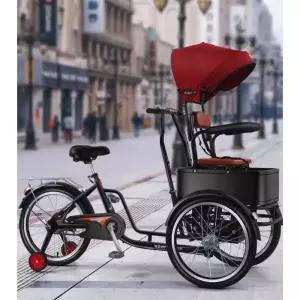 역삼륜 자전거 어르신 바이크 할머니 할어버지 엄마 장바구니 안전한 반려견 강아지