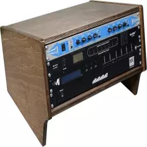 사운드 타운 DIY 4U 앵글 데스크톱 터렛 스튜디오 랙 견고한 발트 자작나무 합판 풍화 갈색 조립 필요