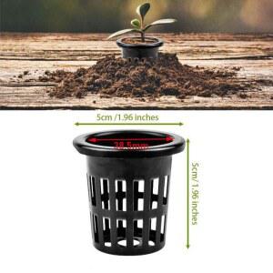 100 팩 1 96 인치 냄비 그물 포닉스 버킷 바구니 컵 립 아쿠아 와이드 식물 슬롯 필터 메쉬 수경법 난초