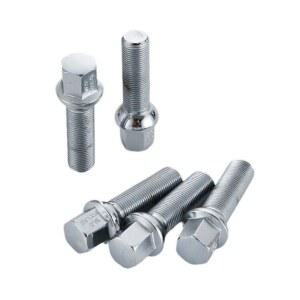 자동차 휠 볼트 나사 시트 40mm 35mm 개 M14x1 5 실버 스터드 볼 10 길이 러그 50mm