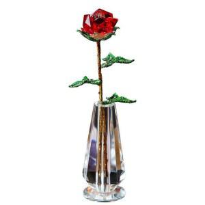 크리스탈 장미 조화 화병 꽃선물 발렌타인 조명 북유럽 크리스탈꽃 어버이날