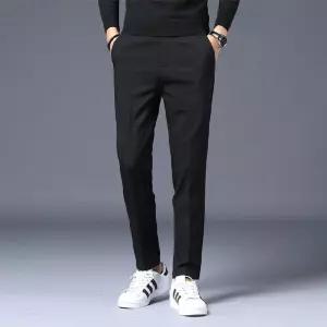 EAMT 남성용 바지 가을 캐주얼 배기핏 정장 슬림 조거 비즈니스 슬랙스 핏 스키니 YJ3