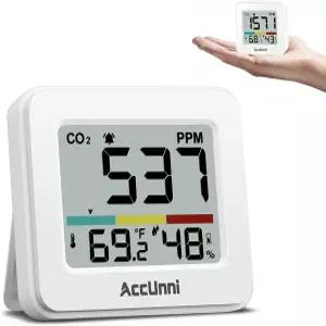 CO2 모니터 공기질 실내 배터리 구동 이산화탄소 감지기 휴대용 온도 습도계 가정 호텔 자동차 사무실 또는