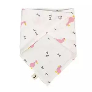 침받이 국내제작 이중거즈 핑크꽥꽥이 턱받이 스카프빕 순면