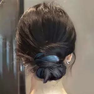 웨이브 똥머리 부분가발 여름 업스타일 똥머리 연출