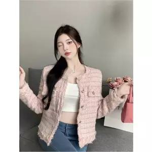 EAMT 분홍 네임 코트 프렌치 여성자켓 정장 쇼트 상의 여초봄추동감 YJ3