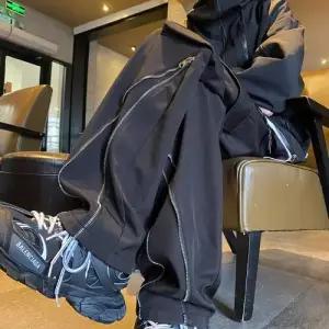 아이언하트 팬츠 바지 남성용 블랙 카고 배기팬츠 남아웃사이즈어 등산 하이웨스트 스트레이트 허리밴딩 루