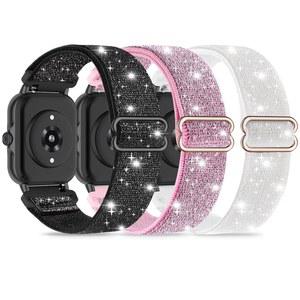 IDW13, IDW16, IDW19 스마트워치 밴드용 신축성 나일론 밴드 3팩, 핏폴로 IDW13 / 원엘리고 W13 FITVII HM57, TOBUR ENOMIR 밀루즈 가정 파와이오 암즈로 텐스키 여성용