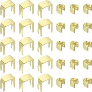 uxcell 3 지퍼 슬라이더 리테이너 키트 100개의 하단 스톱 및 200개의 상단 코트 재킷 폐쇄형 교체 라이트