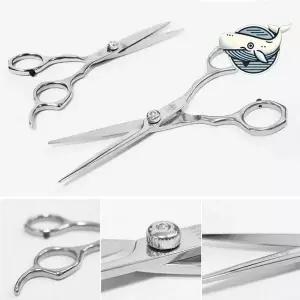 [콩심팥심]정밀 미용 컷가위 전문가용 실버 헤어컷 가위