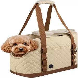 소형견용 반려견 지갑 캐리어 포켓이 있는 부드러운 측면 반려동물 강아지 토끼 고양이용 접이식 세탁