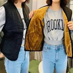 여자겨울조끼 퍼조끼 안감퍼조끼 누빙조끼 누빔패딩조끼