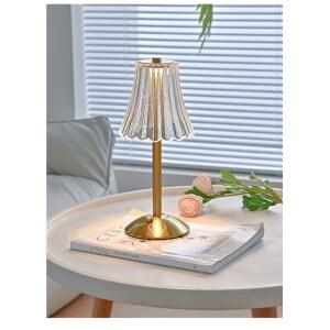 충전식 램프 크리스탈 침실 침대 책상 선물 크리스마스 옆 USB 파티 비품 장식 바 테이블