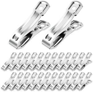 40 PCS 스테인리스 스틸 정원 클립 그물망용 헤비 듀티 온실 클램프 또는 후프에 그늘막이나 식물 덮개를 고정하는 강력한 그립력