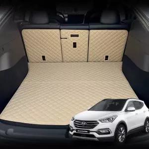 [콩심팥심]가죽 퀼팅 싼타페DM 전용 등커버 트렁크매트 세트