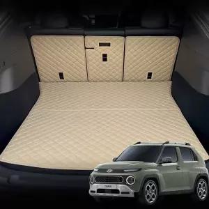[콩심팥심]가죽 퀼팅 캐스퍼 가솔린 전용 등커버 트렁크 매트