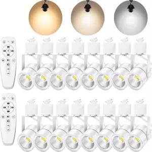 MOCAOIRE 화이트 트랙 조명 헤드 H형 LED 라이트 디밍 가능 레일 천장 스포트라이트 고정 장치 액센트 아트