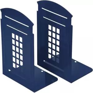 메리나인 2팩 북엔드 선반용 메탈 전화 부스 장식용 비스키드 헤비 가정 및 사무실용 도서 잡지 또는 CD